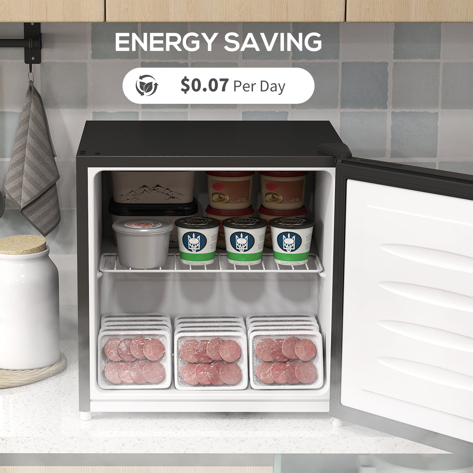 Tabletop Freezer, Removable Shelf | Black