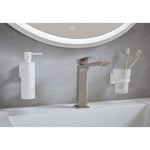 Wall Mounted 150ml Soap Dispenser With Square Back Plate | White