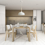 Taylor Hand Made Pendant Lamp With Natural Wood Detail Scandi Style | Black