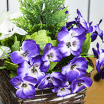 2 Pcs 45cm Artificial Phalaenopsis With Straw Plaiting Pot