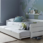 Copella Guest Bed With Trundle With Spring Mattress | Single | White