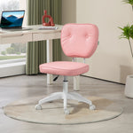 Small Pu Leather Office Chair Pink