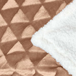 Geometric Triangle Velvet Throw | 160cm x 200cm | Brown