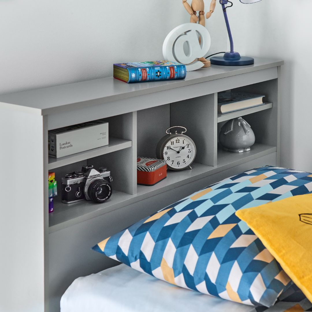 Veera Guest Bed With Drawers No Trundle | Single | Grey
