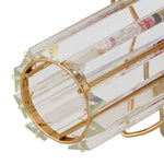 Antique Gold Crystal Wall Light – Elegant Spiral Design With 2 E14 Bulb Sockets, Indoor Use