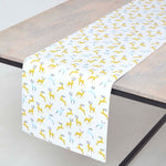 Majestic Stag Grey Christmas Table Runner | 35cm x 250cm | Yellow & Grey