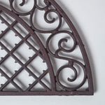 HOMESCAPES Brown Half Moon Parisian Cast Iron Doormat