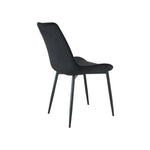 San Diego Marble Top Dining Table With Amelia Velvet Chairs | Black