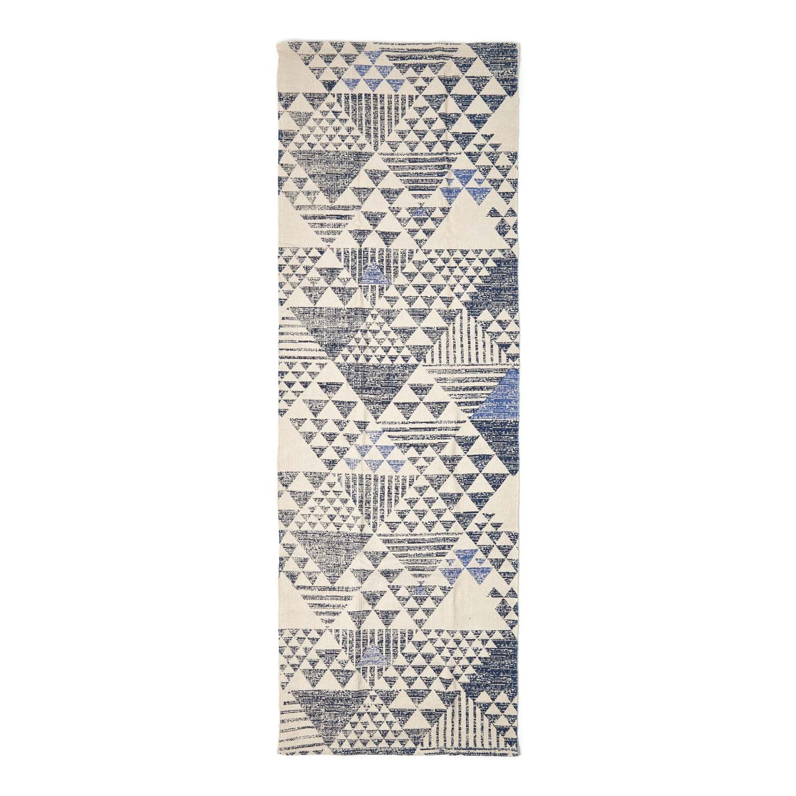 Delphi Geometric Style 100% Cotton Printed Rug | 200cm | Grey & White