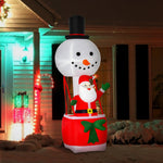 8ft Christmas Inflatable Santa Claus On Snowman Hot
