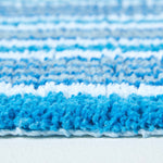 Handloomed Striped Cotton Bath Mat | 40 x 60cm | Blue