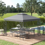 3m X 3m Outdoor Decorative Garden Gazebo Canopy Steel Frame