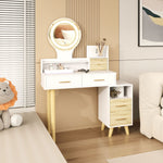 Dressing Table With Mirror, Vanity Table With Led Lights