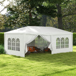 Outdoor Gazebo Canopy Party Tent With 6 Removable Side Walls