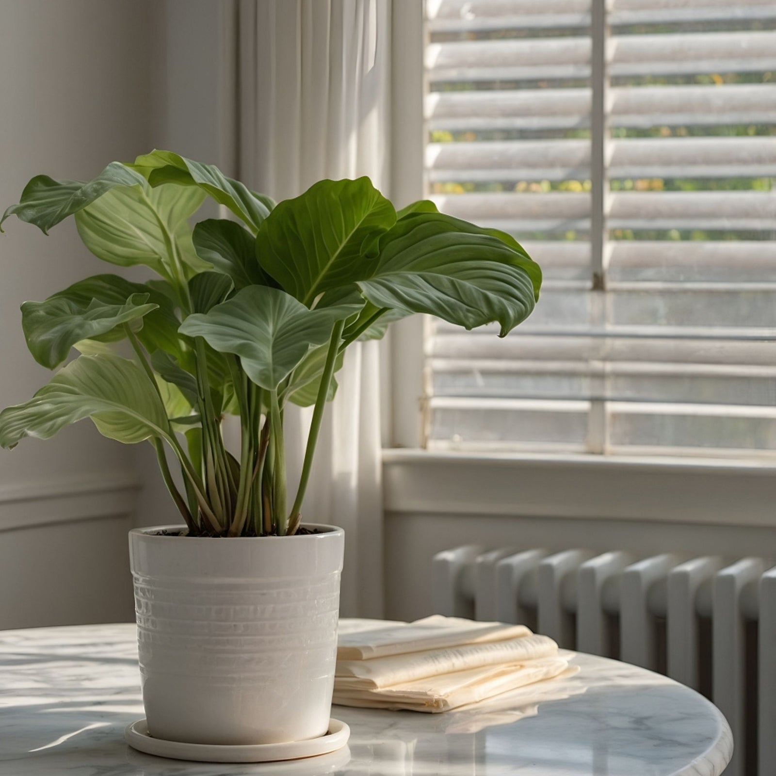 Prayer Plant - Calathea 'orbifolia' - Height 55-60cm - ⌀21cm | Set of 1 | Green
