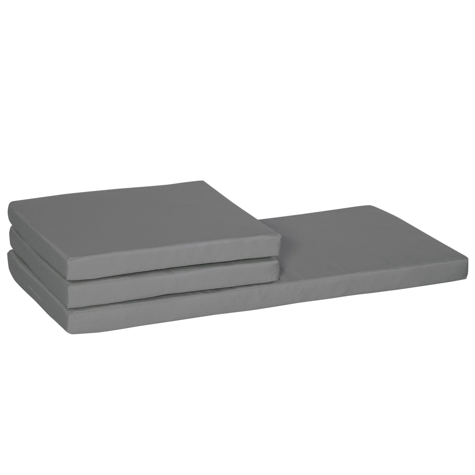 3pcs Rattan Garden Seat Cushions Pads For Patio Furniture | Dark Gray