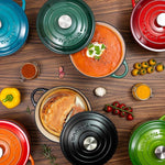 Cast Iron Dutch Oven With Lid Casserole - 24cm (4.7l) | Orange
