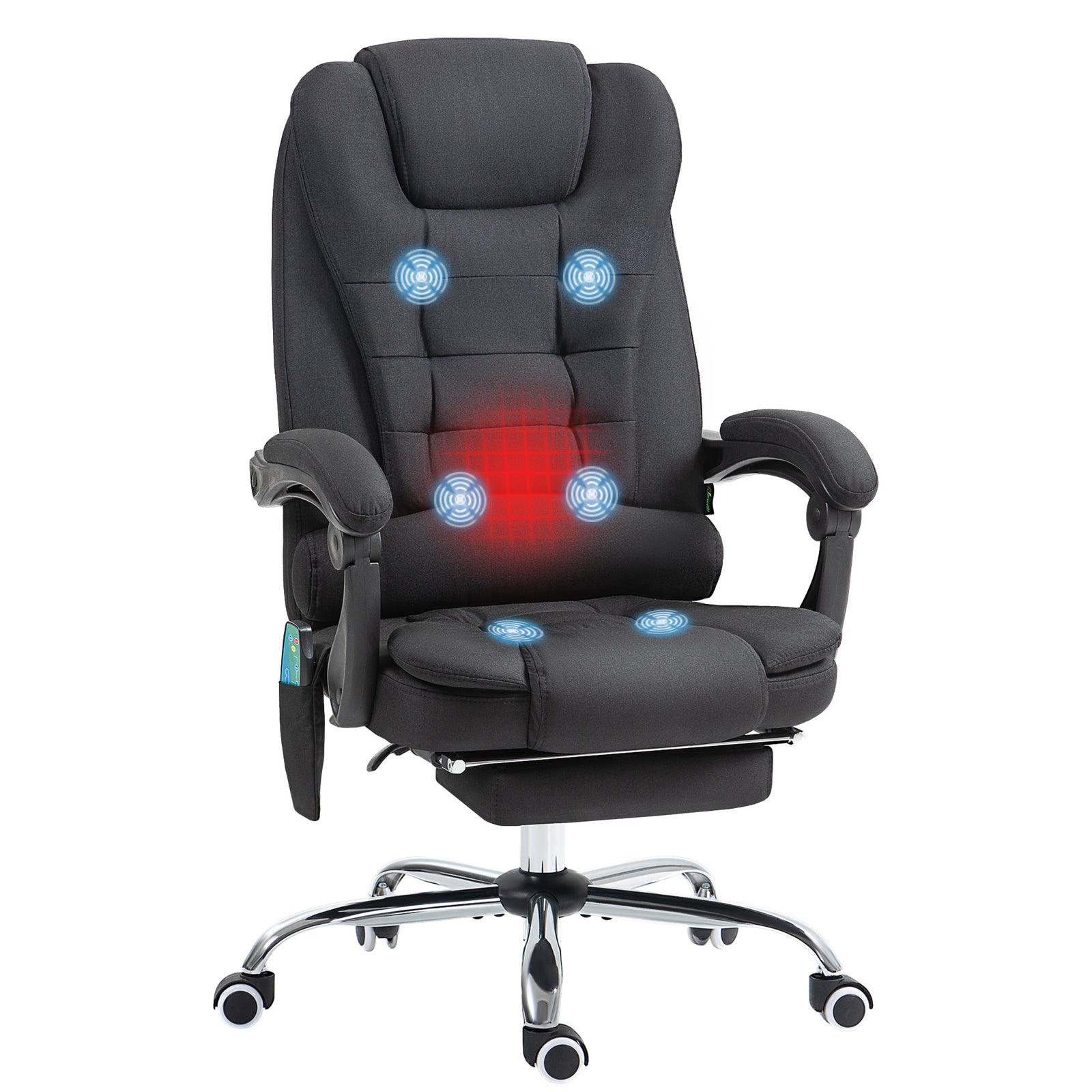 Vintage Heated Massage Office Chair | Black