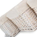 Wicker White Wash Storage Basket With White Lining | Set-of-3 | White