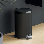 Bathroom Bin 5l, Pedal, Soft-close, Matt Black, Architect Collection