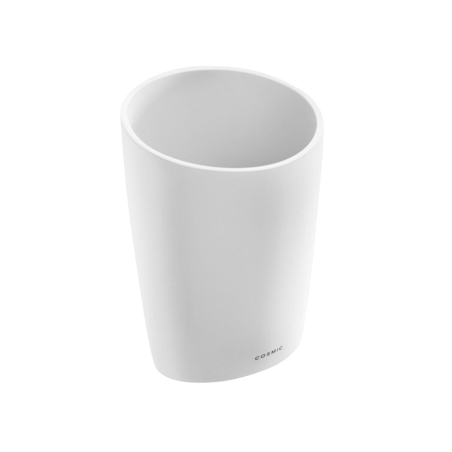 Toothbrush Holder, Matt White, Unique Design Soft Finish, Saku Collection