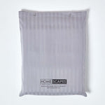 Egyptian Cotton Stripe Duvet Cover With Pillowcase, 330 Tc | King | Grey