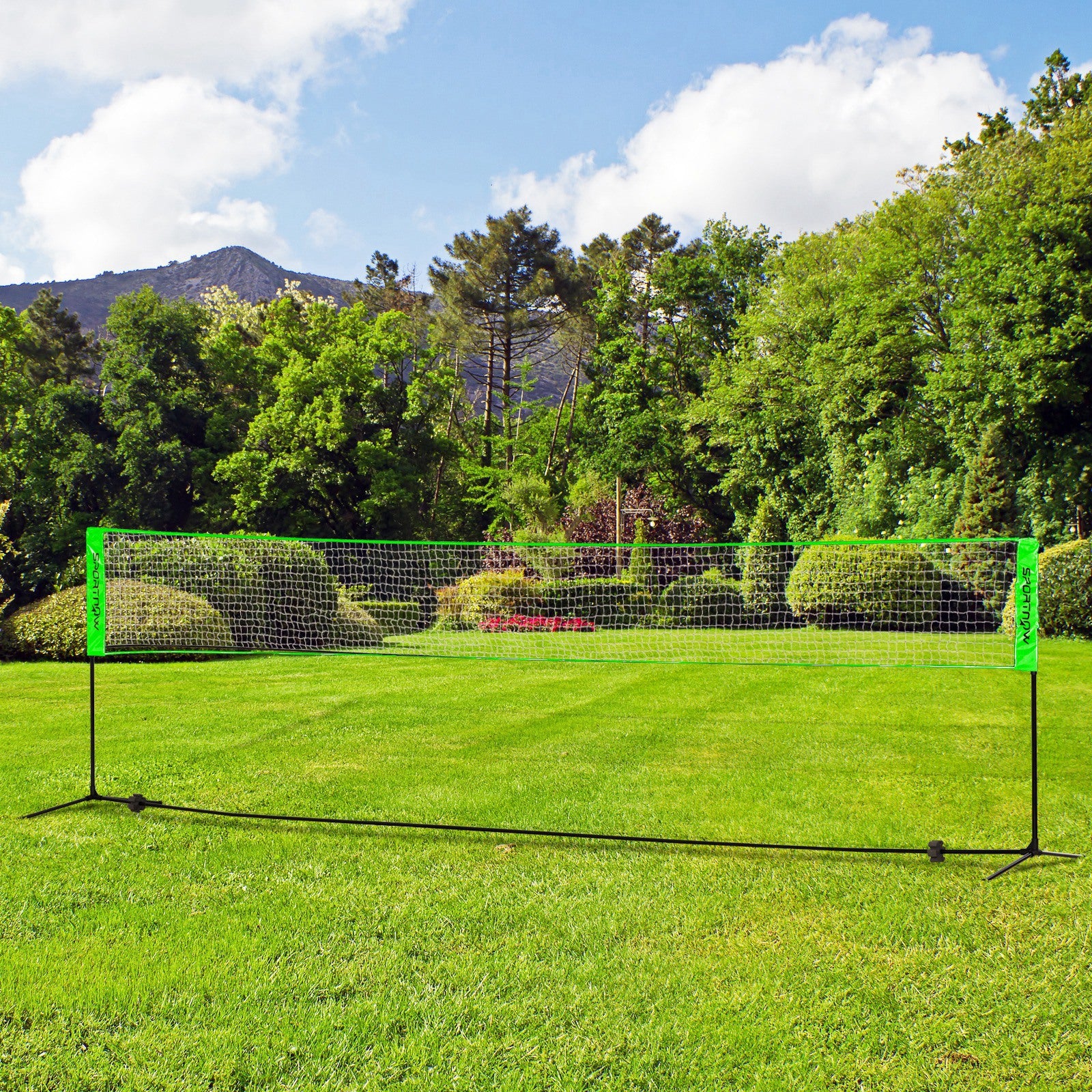 5m Portable Badminton Set With Adjustable Net | Green