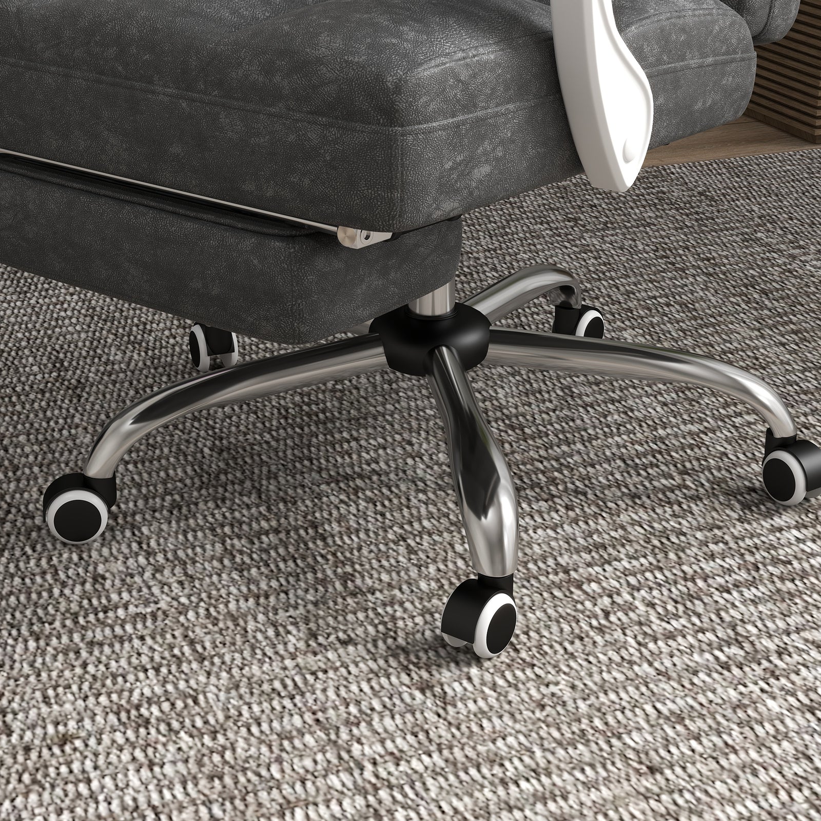 Massage Office Chair Desk Heat | Charcoal Gray