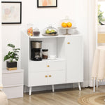 HOMCOM Freestanding Microwave Cabinet With Drawer
