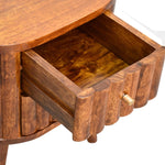 Solid Wood Stripe Chestnut Bedside