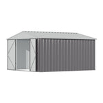 10x12ft Metal Garden Shed Outdoor Metal Storage Shed With Lockable Door