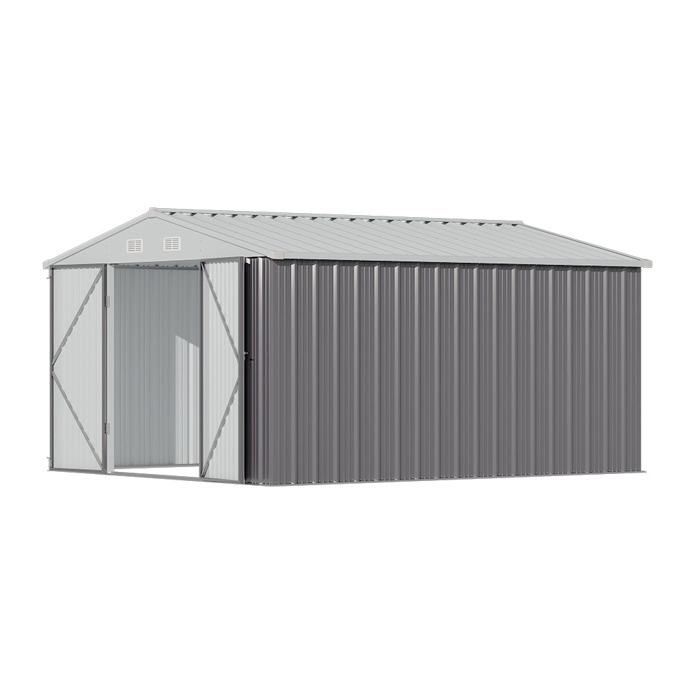 10x12ft Metal Garden Shed Outdoor Metal Storage Shed With Lockable Door
