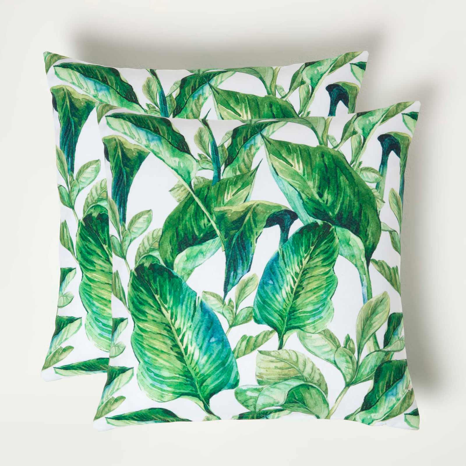 Banana Leaf Outdoor Cushion 45 X 45 Cm, Set Of 2 | 45cm x 45cm | Green
