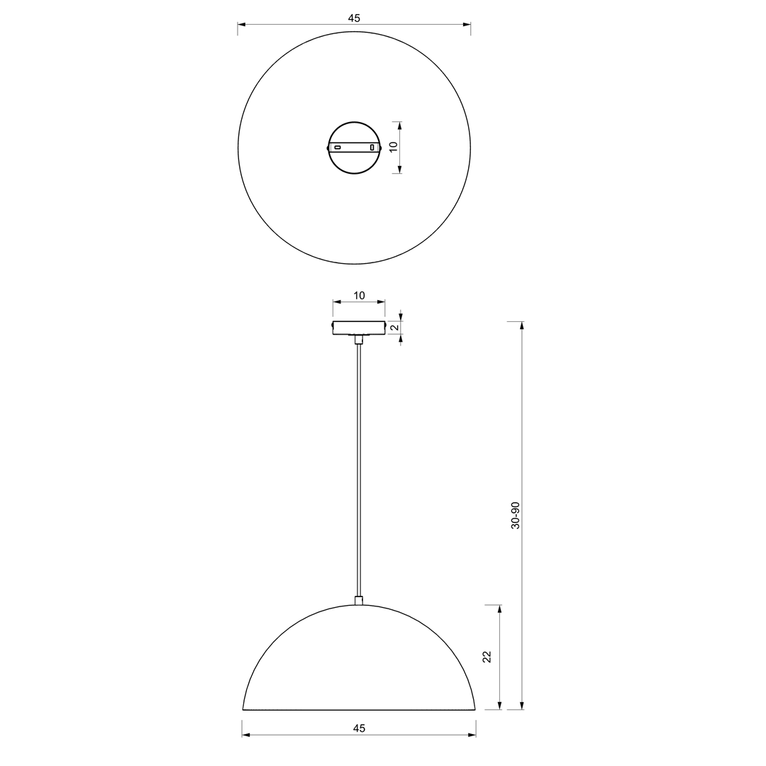Beta Hand Made Designer Pendant Lamp 45cm 1xe27 | White