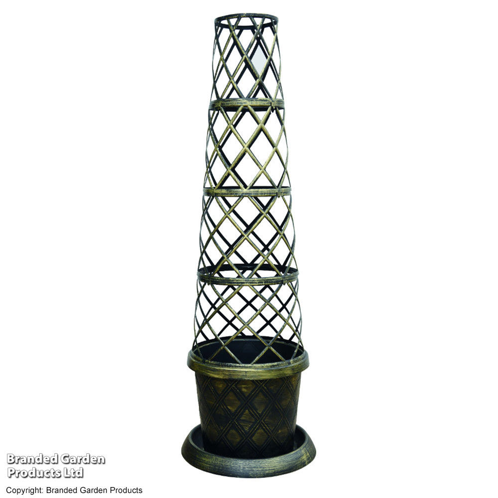 Black & Gold Tower Pot™ | Set of 2
