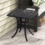 Cast Aluminium Bistro Table W/ Umbrella Hole | Bronze