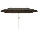 4.6m Double-sided Sun Umbrella W/ Crank | Gray