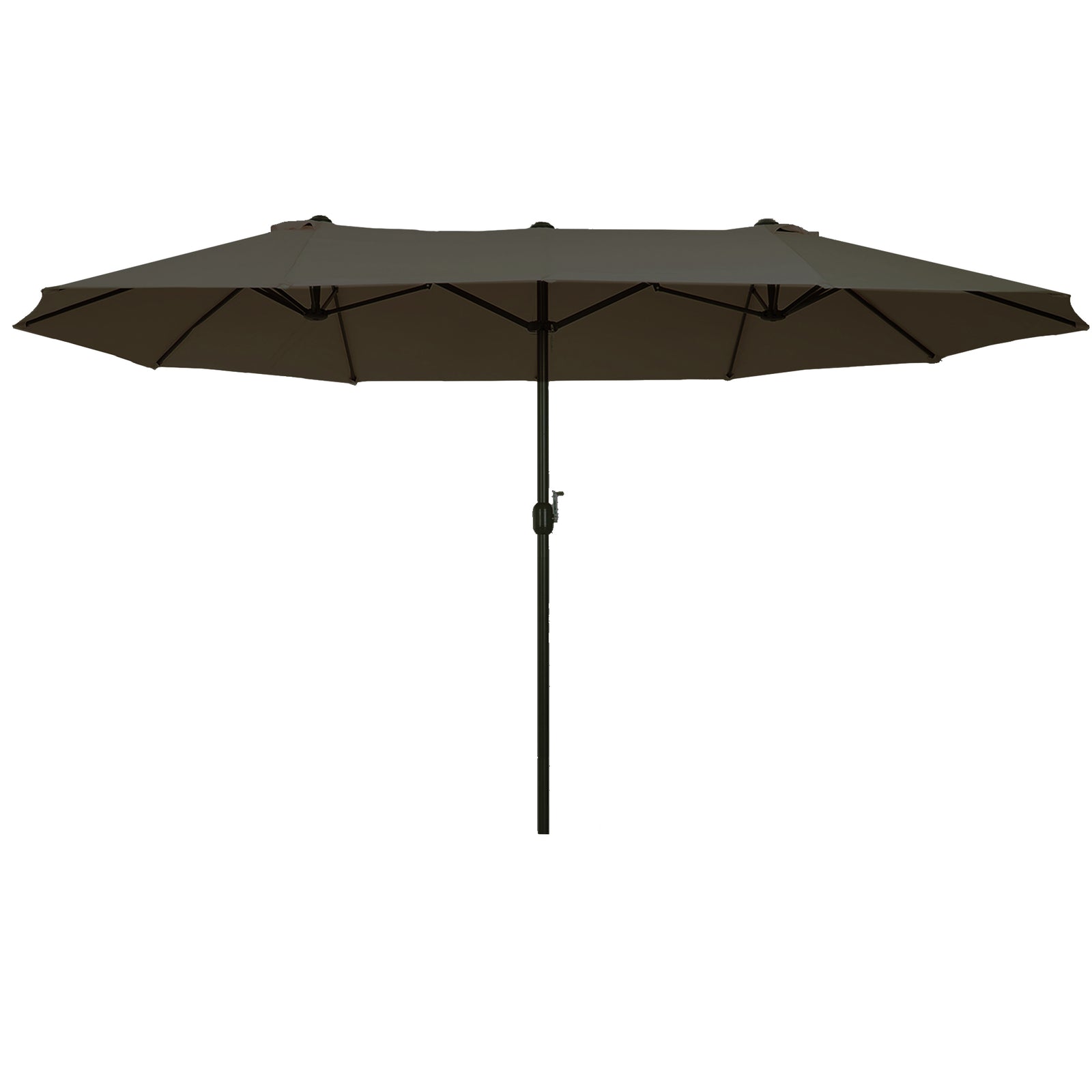 4.6m Double-sided Sun Umbrella W/ Crank | Gray