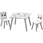 Kids Table And Chair Set, Toddler Table With 2 Chairs, Grey
