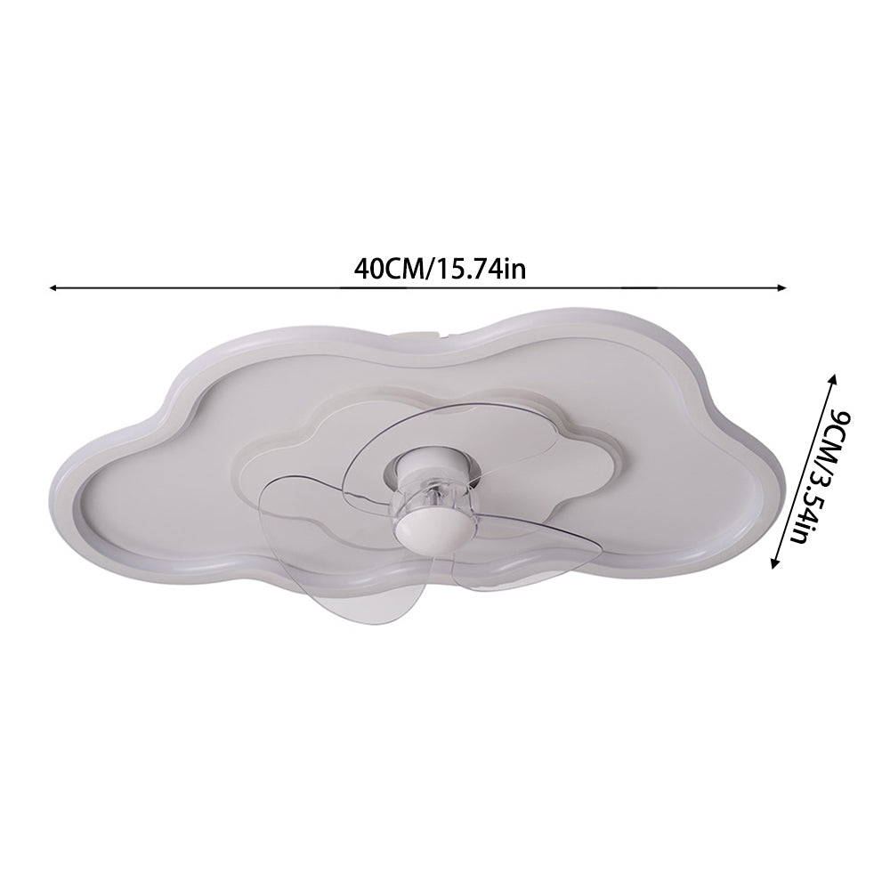 Cloud-shaped Ceiling Mount Led Fan Light