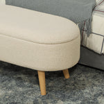 Ottoman Storage Bench For Hallway, Living Room | One Size | White