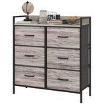 Bedroom Chest Of Drawers 4/5/6/7 Drawer Dresser W/ Shelf | Large | Gray