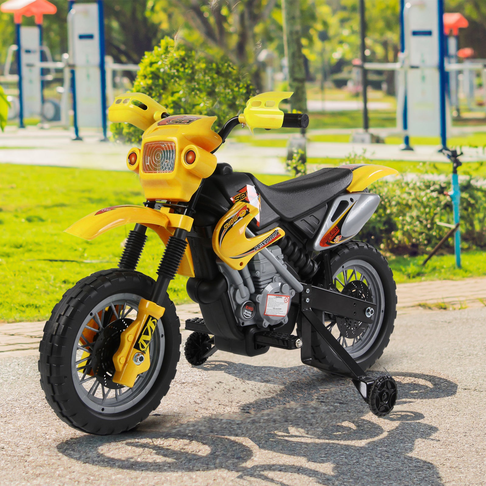 6v Kids Electric Motorbike Motorcycle Ride On For 3-6 Years | Yellow