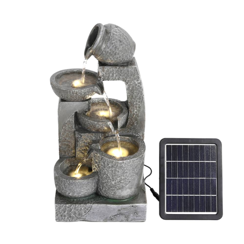 Cascade Solar-powered Water Fountain For Outdoors