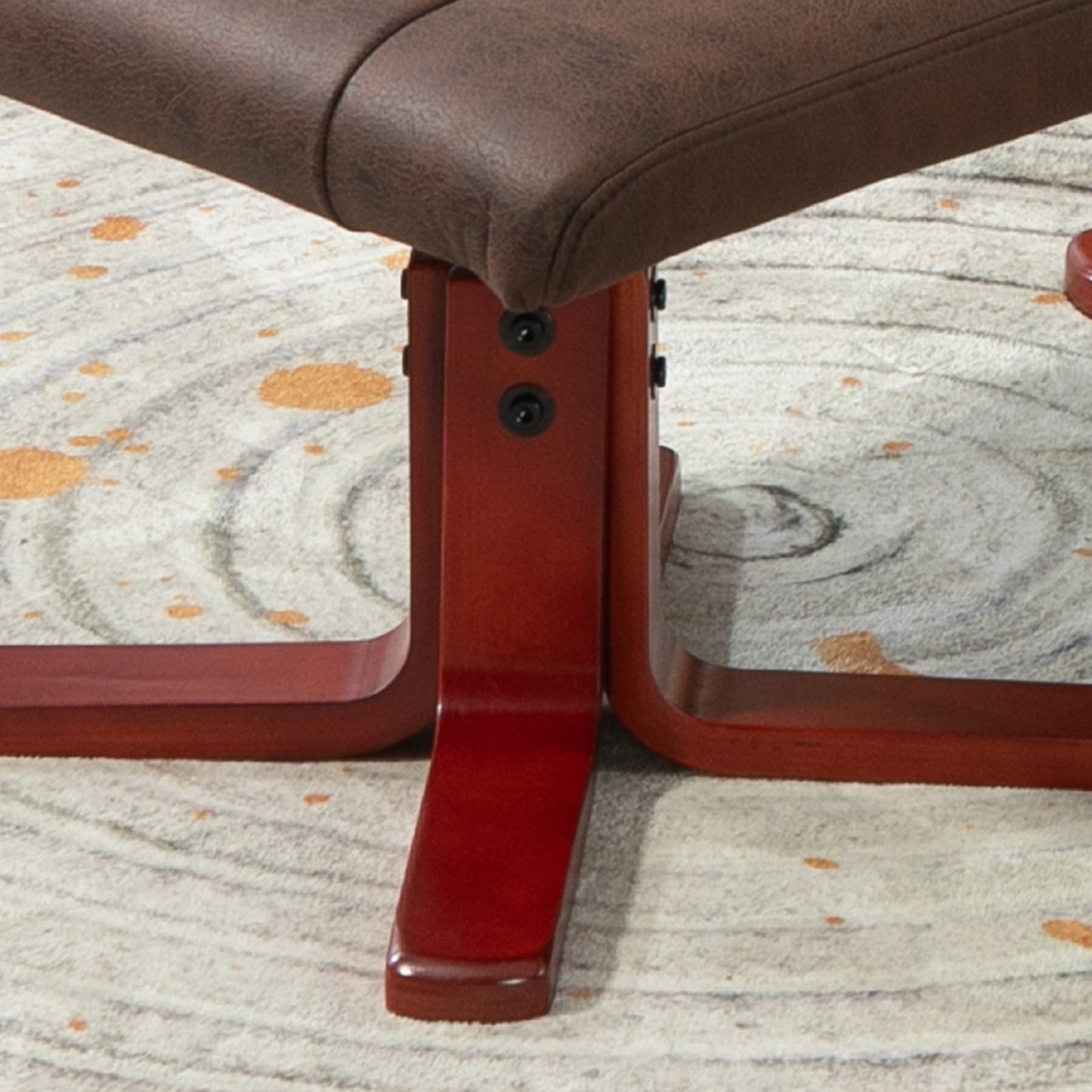 135 Degree Reclining Armchair With Footstool For Living Room | One Size | Brown