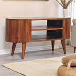 Cortez Chestnut Media Unit, 2 Open Shelves, Brown