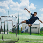Foldable Football Rebounder Net With Adjustable Angles | Black