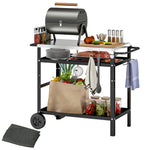 Bbq Trolley W/ Stainless Steel Top, Movable Pizza Table