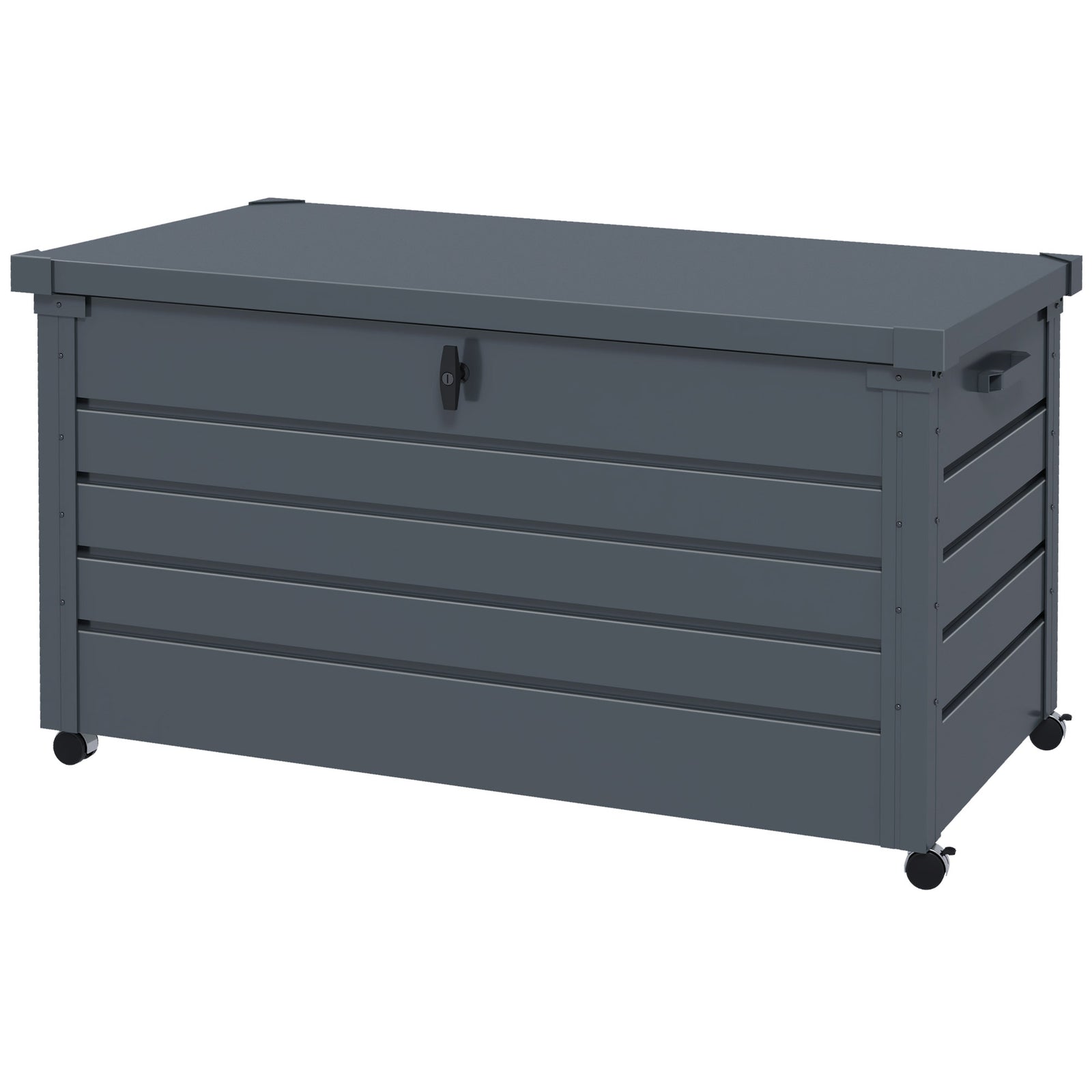 331l Outdoor Storage Box Waterproof With Wheels And Lock