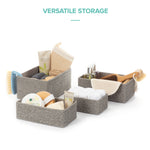 Livivo Set Of 4 Woven Paper Rope Storage Baskets